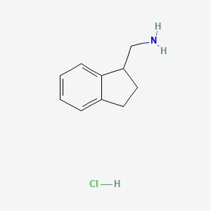 molecular formula C10H14ClN B7980875 (2,3-Dihydro-1H-inden-1-YL)methanamine hydrochloride 