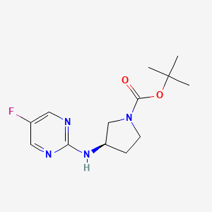 molecular formula C13H19FN4O2 B7980884 (R)-3-(5-Fluoro-pyrimidin-2-ylamino)-pyrrolidine-1-carboxylic acid tert-butyl ester 