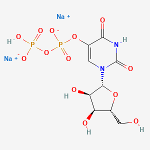 molecular formula C9H12N2Na2O13P2 B7980885 Sodium 1-((2R,3R,4S,5R)-3,4-dihydroxy-5-(hydroxymethyl)tetrahydrofuran-2-yl)-2,4-dioxo-1,2,3,4-tetrahydropyrimidin-5-yl hydrogendiphosphate 