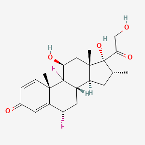 molecular formula C22H28F2O5 B7980961 Pregna-1,4-diene-3,20-dione,6,9-difluoro-11,17,21-trihydroxy-16-methyl-, (6a,11b,16a)- 