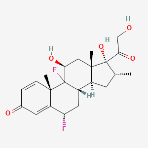 (6S,8S,10S,11S,13S,14S,16R,17R)-6,9-difluoro-11,17-dihydroxy-17-(2-hydroxyacetyl)-10,13,16-trimethyl-6,7,8,11,12,14,15,16-octahydrocyclopenta[a]phenanthren-3-one