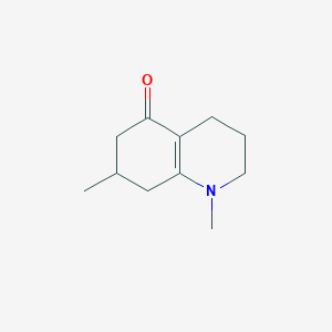 molecular formula C11H17NO B7981172 1,7-Dimethyl-2,3,4,6,7,8-hexahydroquinolin-5(1H)-one 