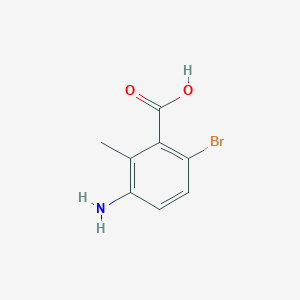 molecular formula C8H8BrNO2 B7981207 3-Amino-6-bromo-2-methylbenzoic acid 