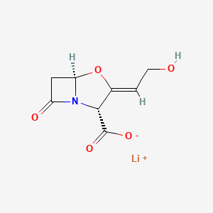 molecular formula C8H8LiNO5 B7981228 lithium;(2R,3Z,5R)-3-(2-hydroxyethylidene)-7-oxo-4-oxa-1-azabicyclo[3.2.0]heptane-2-carboxylate 