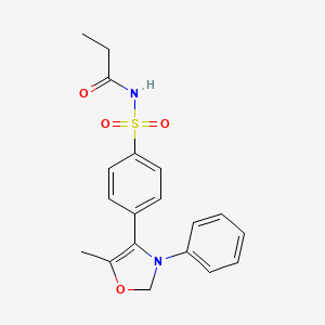 molecular formula C19H20N2O4S B7981371 N-[4-(5-Methyl-3-phenyl-2H-1,3-oxazol-4-YL)benzenesulfonyl]propanamide 