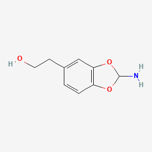 molecular formula C9H11NO3 B7981492 2-(2-Aminobenzo[d][1,3]dioxol-5-yl)ethanol 