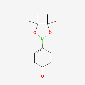 molecular formula C12H19BO3 B7981526 4-(tetramethyl-1,3,2-dioxaborolan-2-yl)cyclohex-3-en-1-one 