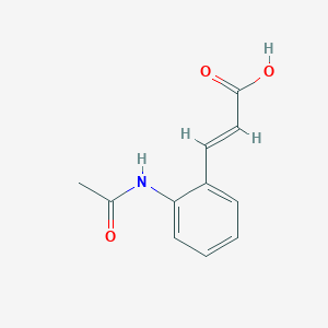 molecular formula C11H11NO3 B7981543 3-(2-Acetamidophenyl)acrylic acid 