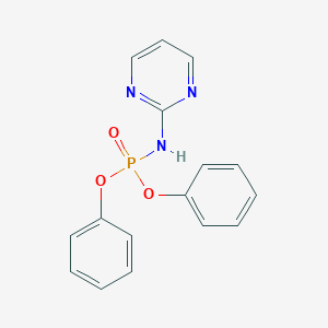 molecular formula C16H14N3O3P B079816 Phosphoramidic acid, N-(2-pyrimidyl)-, diphenyl ester CAS No. 10539-41-0