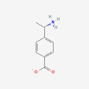 molecular formula C9H11NO2 B7981679 4-[(1S)-1-azaniumylethyl]benzoate 