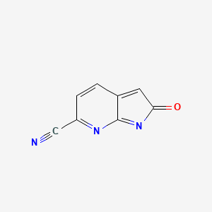 molecular formula C8H3N3O B7981681 2-Oxo-2H-pyrrolo[2,3-b]pyridine-6-carbonitrile 