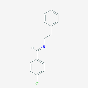 molecular formula C15H14ClN B079817 Phenethylamine, N-(p-chlorobenzylidene)- CAS No. 13540-95-9