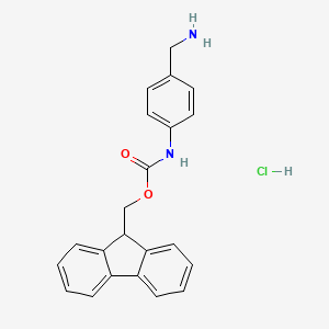 (9H-Fluoren-9-yl)methyl (4-(aminomethyl)phenyl)carbamate hydrochloride