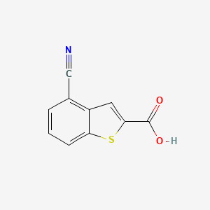 molecular formula C10H5NO2S B7981741 4-Cyanobenzo[b]thiophene-2-carboxylic acid 