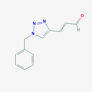 molecular formula C12H11N3O B079823 3-(1-Benzyltriazol-4-yl)prop-2-enal CAS No. 13482-78-5