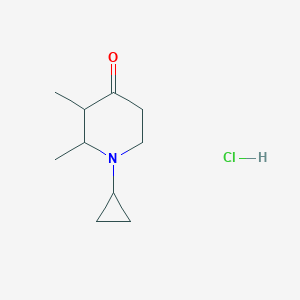 molecular formula C10H18ClNO B7982542 1-Cyclopropyl-2,3-dimethylpiperidin-4-one hydrochloride 