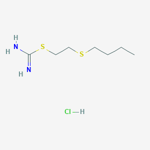 molecular formula C7H17ClN2S2 B7982671 2-(Butylthio)ethyl imidothiocarbamate 