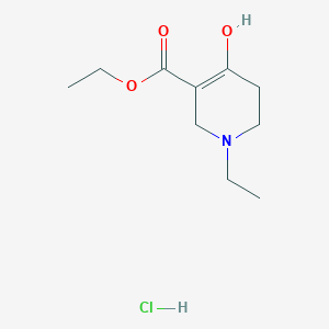 molecular formula C10H18ClNO3 B7982702 Ethyl 1-ethyl-4-hydroxy-1,2,5,6-tetrahydropyridine-3-carboxylate 