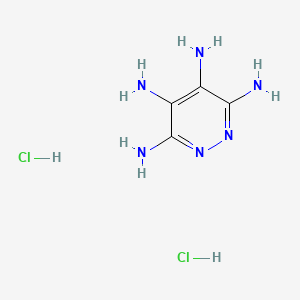 molecular formula C4H10Cl2N6 B7982739 pyridazine-3,4,5,6-tetramine;dihydrochloride 