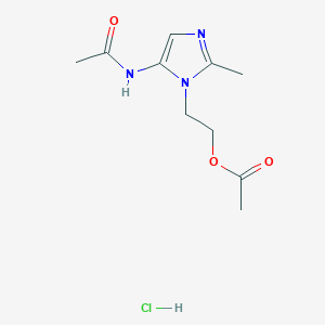 molecular formula C10H16ClN3O3 B7982769 2-[5-(acetylamino)-2-methyl-1{H}-imidazol-1-yl]ethyl acetate 