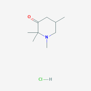 molecular formula C9H18ClNO B7982781 1,2,2,5-TETRAMETHYLPIPERIDIN-3-ONE HYDROCHLORIDE 