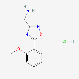 molecular formula C10H12ClN3O2 B7982894 [5-(2-Methoxyphenyl)-1,2,4-oxadiazol-3-yl]methanamine;hydrochloride 