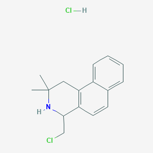 molecular formula C16H19Cl2N B7983069 4-(Chloromethyl)-2,2-dimethyl-1,2,3,4-tetrahydrobenzo[{f}]isoquinoline 