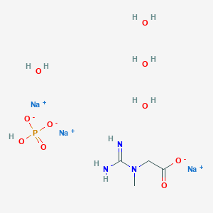 molecular formula C4H17N3Na3O10P B7983573 Sodium creatine phosphate hydrate 