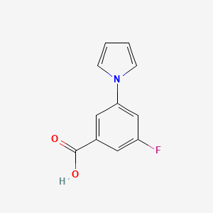molecular formula C11H8FNO2 B7983834 3-Fluoro-5-(1H-pyrrol-1-yl)benzoic acid 