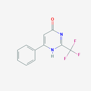 molecular formula C11H7F3N2O B7983847 6-phenyl-2-(trifluoromethyl)-1H-pyrimidin-4-one 