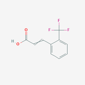 molecular formula C10H7F3O2 B7983896 3-[2-(Trifluoromethyl)phenyl]acrylic acid 