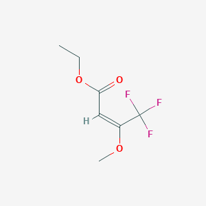 molecular formula C7H9F3O3 B7983971 ethyl (E)-4,4,4-trifluoro-3-methoxybut-2-enoate 
