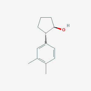molecular formula C13H18O B7984013 trans-2-(3,4-Dimethylphenyl)cyclopentanol 