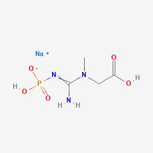 molecular formula C4H9N3NaO5P B7984260 sodium;[[amino-[carboxymethyl(methyl)amino]methylidene]amino]-hydroxyphosphinate 