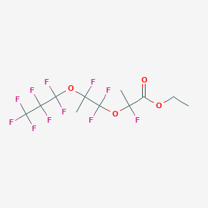 molecular formula C11H11F11O4 B7984273 Perfluoro-2,5-dimethyl-3,6-dioxanonanoic acidethyl ester 