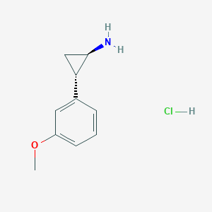 molecular formula C10H14ClNO B7984318 rac-(1R,2S)-2-(3-methoxyphenyl)cyclopropan-1-amine hydrochloride 