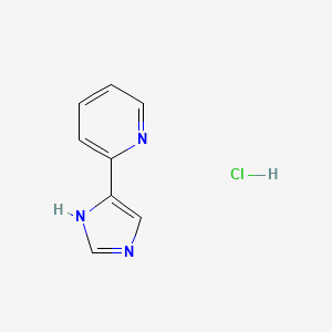 molecular formula C8H8ClN3 B7984332 2-(1H-Imidazol-4-yl)pyridine hydrochloride 
