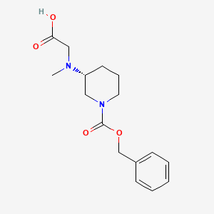 molecular formula C16H22N2O4 B7984613 (R)-3-(Carboxymethyl-methyl-amino)-piperidine-1-carboxylic acid benzyl ester 