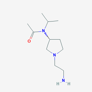 molecular formula C11H23N3O B7985277 N-[(R)-1-(2-Amino-ethyl)-pyrrolidin-3-yl]-N-isopropyl-acetamide 