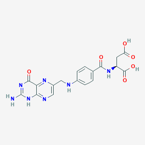molecular formula C18H17N7O6 B079853 (2S)-2-[[4-[(2-amino-4-oxo-1H-pteridin-6-yl)methylamino]benzoyl]amino]butanedioic acid CAS No. 14798-76-6