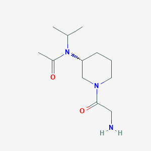 molecular formula C12H23N3O2 B7985314 N-[(R)-1-(2-Amino-acetyl)-piperidin-3-yl]-N-isopropyl-acetamide 