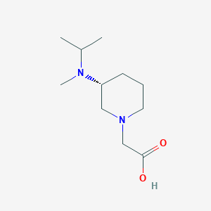 molecular formula C11H22N2O2 B7985449 [(R)-3-(Isopropyl-methyl-amino)-piperidin-1-yl]-acetic acid 