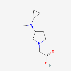 molecular formula C10H18N2O2 B7985455 [(R)-3-(Cyclopropyl-methyl-amino)-pyrrolidin-1-yl]-acetic acid 