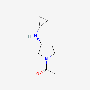 molecular formula C9H16N2O B7985520 1-((R)-3-Cyclopropylamino-pyrrolidin-1-yl)-ethanone 