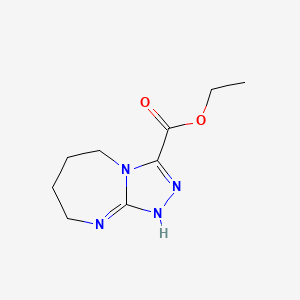 molecular formula C9H14N4O2 B7985631 ethyl 5,6,7,8-tetrahydro-1H-[1,2,4]triazolo[4,3-a][1,3]diazepine-3-carboxylate 