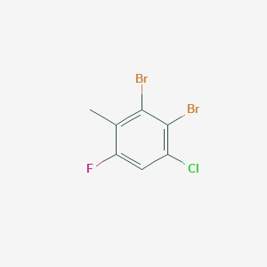 molecular formula C7H4Br2ClF B7985760 2,3-Dibromo-1-chloro-5-fluoro-4-methylbenzene 