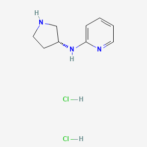 molecular formula C9H15Cl2N3 B7985804 N-[(3R)-Pyrrolidin-3-yl]pyridin-2-amine dihydrochloride 