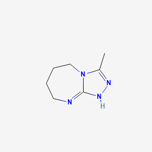 molecular formula C7H12N4 B7985810 3-methyl-5,6,7,8-tetrahydro-1H-[1,2,4]triazolo[4,3-a][1,3]diazepine 