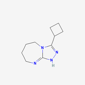 molecular formula C10H16N4 B7985815 3-cyclobutyl-5,6,7,8-tetrahydro-1H-[1,2,4]triazolo[4,3-a][1,3]diazepine 