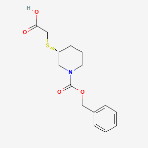molecular formula C15H19NO4S B7985928 (R)-3-Carboxymethylsulfanyl-piperidine-1-carboxylic acid benzyl ester 